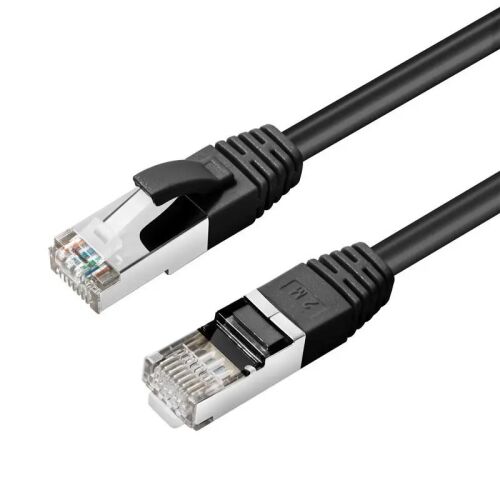 MicroConnect CAT6A S/FTP 15m Fekete LSZH Patch Kábel - Patch kábel