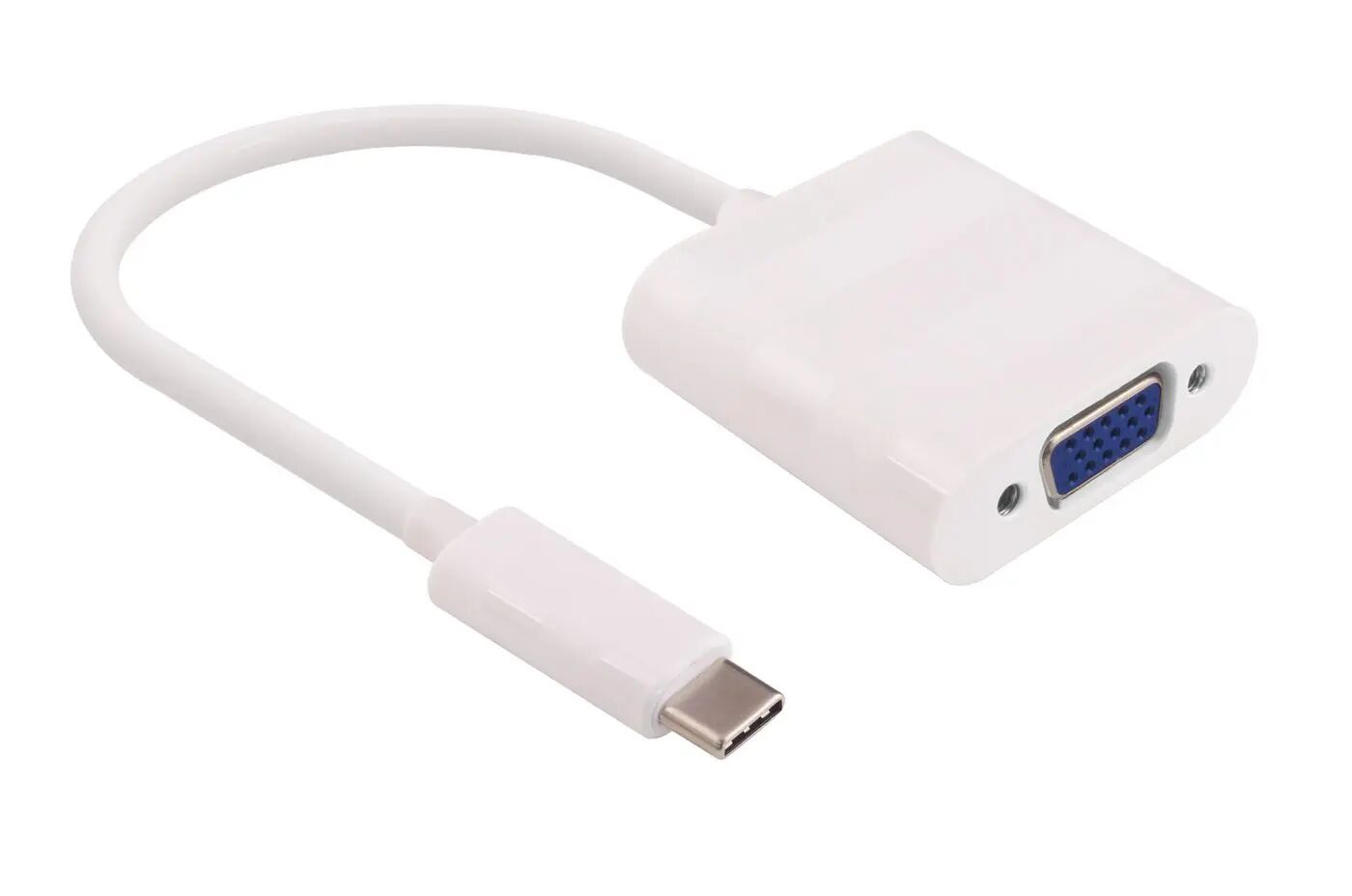Adapter MicroConnect USB-C na VGA 0,2 m Max. 1920x1080p @60Hz White, obsługuje Windows 10