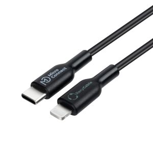 Microconnect ECO-USB3.1CL1 Lightning kábel 1 m Fekete 145339841 - Adatkábel