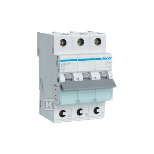 Întrerupător de supracurent MCB Icn = 6000A 3P B 40A QuickConnect MBS340 145340212