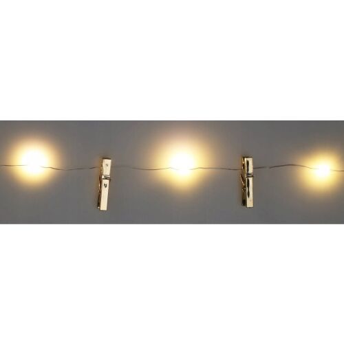 Home Styling Collection Karácsonyi LED fényfüzér díszkapcsokkal, 230 cm