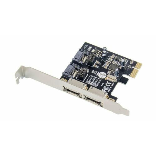 MicroConnect PCIe 2.0 x1 - 2x eSATA + 2x SATA III vezérlő (MC-SATA3-T4)
