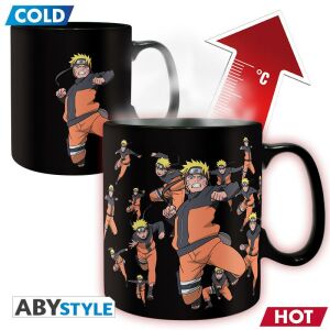 NARUTO SHIPPUDEN hőváltozós bögre (460 ml) - Többszörös klónozás / Naruto Shippuden hőváltozós bögre (460 ml) Többszörös klónozás - ABS