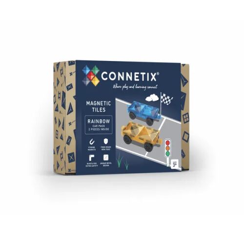 Connetix Rainbow Autós Készlet - Mágneses Építőkocka Csomagolás - Játék