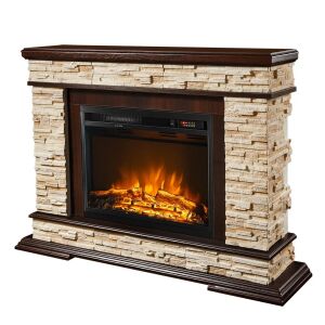 Elektromos Stone Nut & Lorance kandalló, Art Flame, 880x1180x305 mm, 1500 W, 3 lángszín, 2 fűtési fokozat, 5 lángintenzitási fokozat