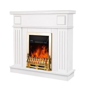 Elektromos-Kandalló Marina White & Galileo Gold, Art Flame, 997x1034x270 mm, 2000 W, Termosztát, 5 lángintenzítás, Időzítő 145354032 - Камина и печка