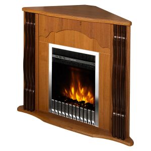 Elektromos kandalló Klasszikus sarokanya és Gala ezüst, Art Flame, 883x950x475 mm, 2000 W, termosztát, 5 fokozatú lángintenzitás, időzítő