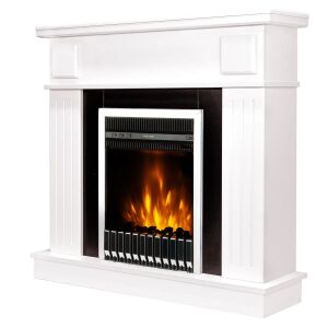 Șemineu electric argintiu Art Flame Oscar & Gala cu termostat și flacără reglabilă - Șemineu și sobă