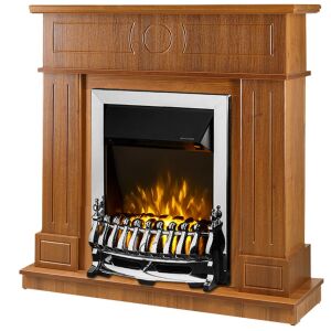 Șemineu electric Art Flame Ambasador cu focar Galileo argintiu - Șemineu și sobă