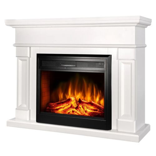 Art Flame Riga & Carmen Elektromos Kandalló fehér kerettel
