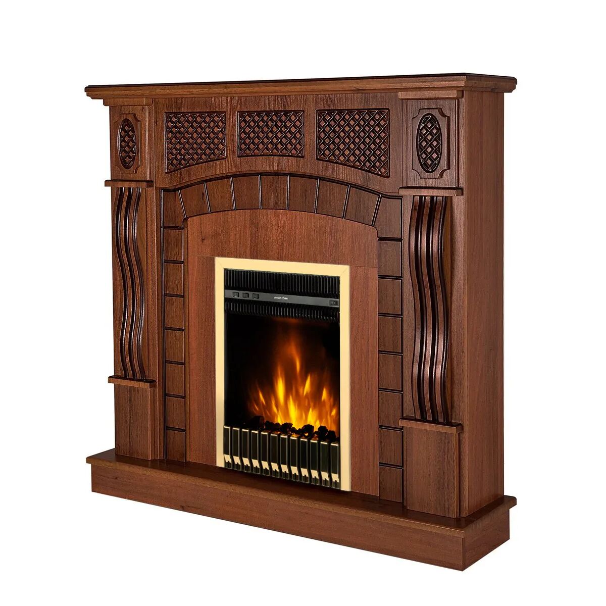 Elektromos kandalló Amsterdam anya és Gala Arany, Art Flame, 1120x1150x300 mm, 2000 W, Termosztát, 5 lángintenzítási gátát, Időzítő