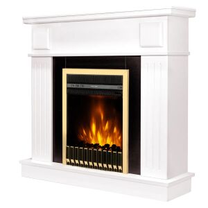 Șemineu electric auriu Oscar & Gala Art Flame cu efect de flacără realist - Șemineu și sobă