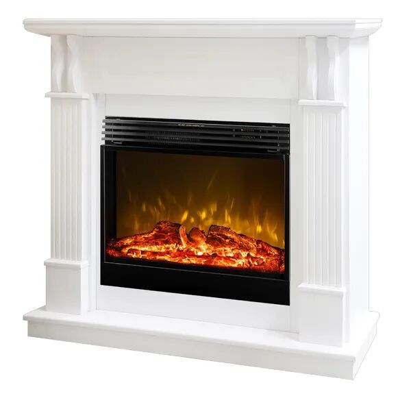 Verona White & Mirabella Elektronik-Leuchte, Art Flame, 1125 x 1200 x 310 mm, 1950 W, instalator bereitów, 5 Gágátú Lángintenzítás, Időzítő