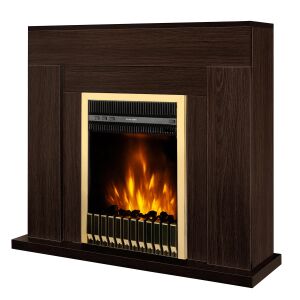 Електрическа камина Art Flame Agnes Gala Gold с покритие от дърво венге - Камина и печка