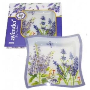 Family tál üveg hullámos 25cm levendula 145359447 - Kínáló tál