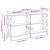 vidaXL Konzolasztal Musta tammi 156 x 28 x 80,5 cm Faanyag 145361375