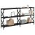 vidaXL Konzolasztal Musta tammi 156 x 28 x 80,5 cm Faanyag 145361375