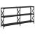 vidaXL Konzolasztal Musta tammi 156 x 28 x 80,5 cm Faanyag 145361375