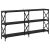 vidaXL Konzolasztal Musta tammi 156 x 28 x 80,5 cm Faanyag 145361375