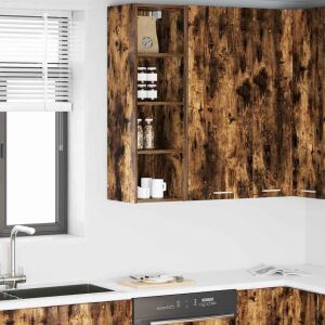 vidaXL Függő szekrény Riga Füstölt tölgy 30 x 29,5 x 100 cm Faanyag 145362280 - Konyhaszekrény