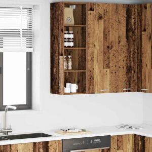 vidaXL Függő szekrény Riga Öreg fa 30 x 29,5 x 100 cm Faanyag 145362319 - Konyhaszekrény