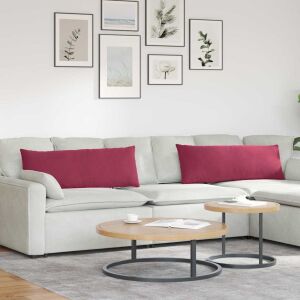 vidaXL Perne pentru canapea 2 pcs Roșu Vin 120 x 40 cm 145364711 - Mobilier de grădină