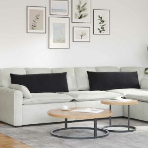 vidaXL Perne pentru canapea 2 pcs Negru 120 x 40 cm 145364722 - Mobilier de grădină
