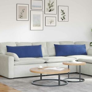vidaXL Perne pentru canapea 2 pcs Albastru Poliție 120 x 40 cm 145364746 - Mobilier de grădină