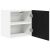 vidaXL Függő szekrény Riga Fekete tölgy és fehér 40 x 31 x 40 cm 145366147