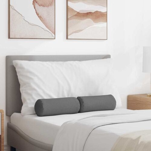 vidaXL Hengerpárnák 2 pcs Sötétszürke Ø 15 x 40 cm szövet