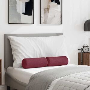 vidaXL Hengerpárnák 2 pcs Bordó Ø 15 x 40 cm szövet 145366360 - Kert