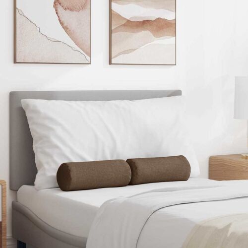 vidaXL Hengerpárnák 2 pcs Barna Ø 15 x 40 cm szövet 145366373