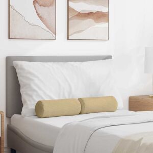 vidaXL Hengerpárnák 2 pcs Szürke zöld Ø 15 x 40 cm Bársonyos szövet 145366540 - Kert