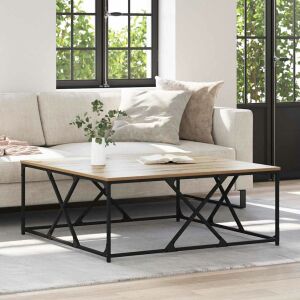 vidaXL Dohányzóasztal kézműves tölgy 100 x 100 x 40 cm Faanyag