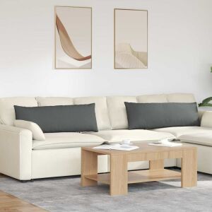 vidaXL Perne pentru canapea 2 pcs Gri închis 120 x 40 cm țesătură 145374659 - Mobilier de grădină