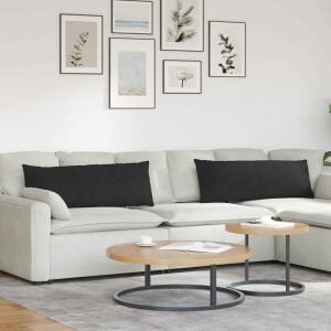 vidaXL Perne pentru canapea 2 pcs Negru 120 x 40 cm țesătură 145374661 - Mobilier de grădină