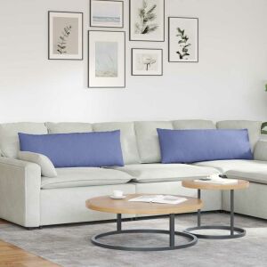 vidaXL Perne pentru canapea 2 pcs albastru 120 x 40 cm țesătură 145374688 - Mobilier de grădină