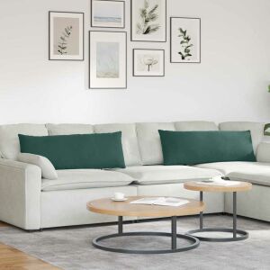 vidaXL Perne pentru canapea 2 pcs Verde închis 120 x 40 cm 145374737 - Mobilier de grădină