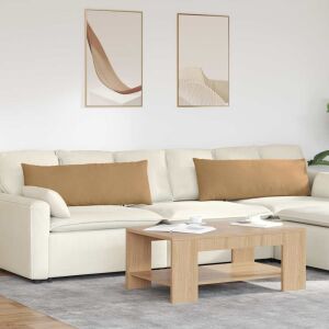 vidaXL Perne pentru canapea 2 pcs Maro 120 x 40 cm 145374750 - Mobilier de grădină