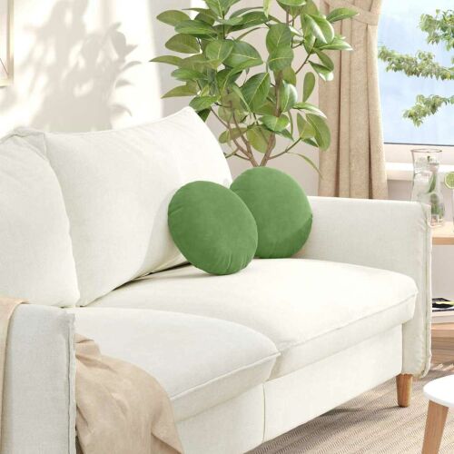 vidaXL Ülőpárnák 2 pcs Világos zöld Ø 40 x 13 cm Bársony 145375200