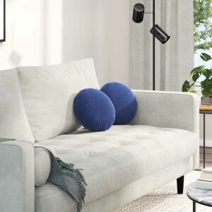 vidaXL Ülőpárnák 2 pcs Rendőrségi kék Ø 40 x 13 cm Bársony 145375260 - Kert