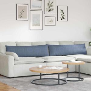 vidaXL Kanapé párnák 2 pcs Kék 145 x 40 cm Bársonyos szövet 145375478 - Kert