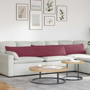 vidaXL Kanapé párnák 2 pcs Bordó 200 x 40 cm szövet 145375540 - Kert