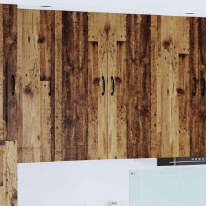 vidaXL Fali konyhaszekrény polcokkal Öreg fa 80 x 31 x 100 cm Faanyag