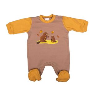 Vékony, pamut rugdalózó Hódos mintával