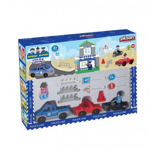 Pilsan építőkészlet forgalomirányítós, autós 57dbos 145380361