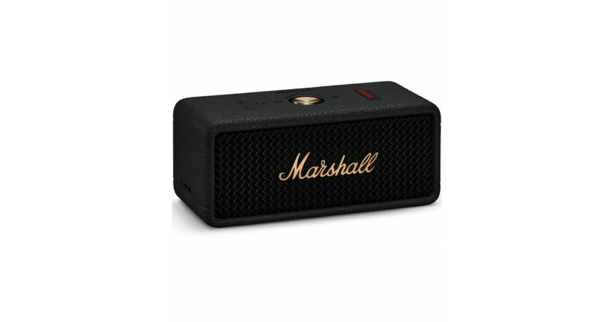 Prenosný reproduktor Marshall Emberton III, Bluetooth, 38 W, výdrž batérie 32 hodín, IP67, čierny/mosadzný 145382809