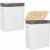 Újszerű! - Springos bambusz Szennyeskosár, 2 részes, 100L - Fehér, Szürke 145385234