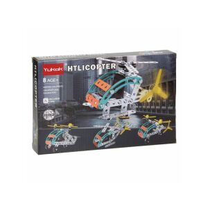 Fém helikopter építőkészlet, 106 darabos. 145389446 - Fém építőjáték