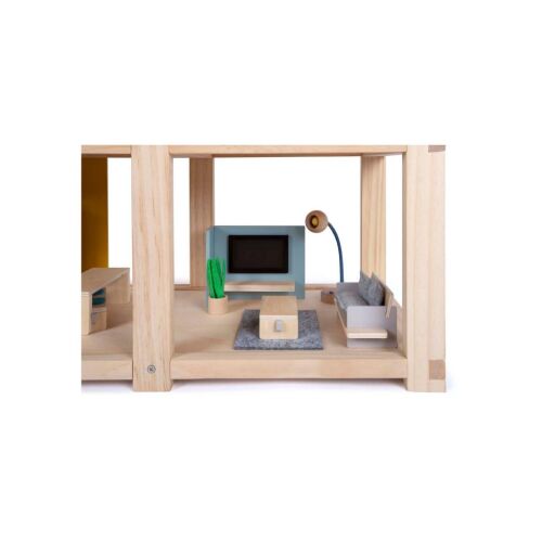 Small Foot  3 emeletes nagy fa babaház bútorokkal, 67 x 30 x 67 cm. 145390259